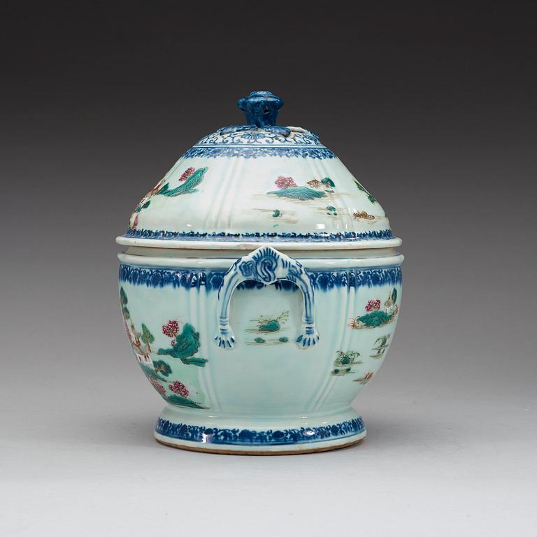 TERRIN med LOCK, kompaniporslin. Qingdynastin, Qianlong (1736-95).