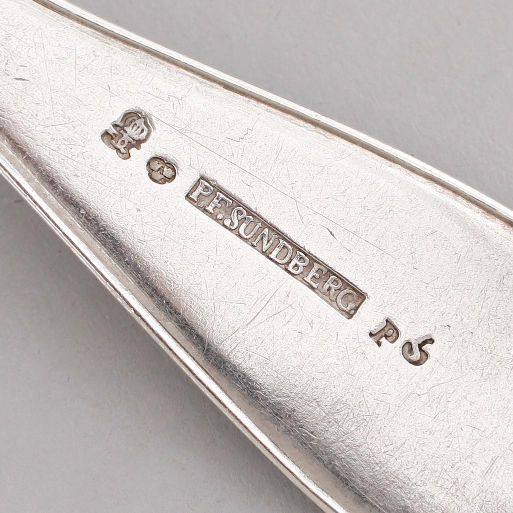 MATSKEDAR, 4 st, silver, svenska stämplar, 1800-tal. Vikt ca 264 gram.