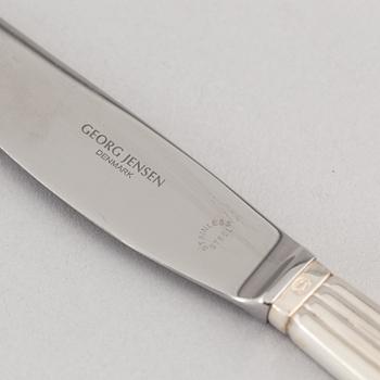 Sigvard Bernadotte, bestickuppsättning, 82 delar, sterling silver, "Bernadotte", Georg Jensen, Danmark 1945-1977.