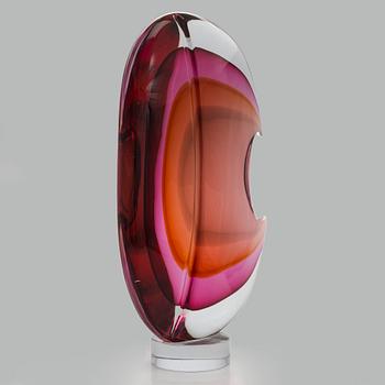 Timo Sarpaneva, skulptur, "Clamitatio" (Skriket) signerad Timo Sarpaneva 1998 Pino Signoretto Murano.