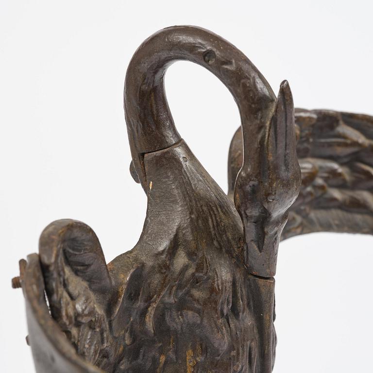 A French cast-iron umbrella stand, late 19th century.