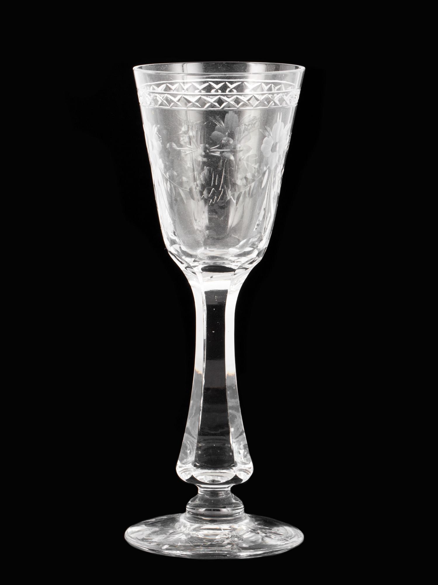 LIKÖRGLAS, 13 st, "Mac Guirlang", Fritz Kallenberg, Boda.