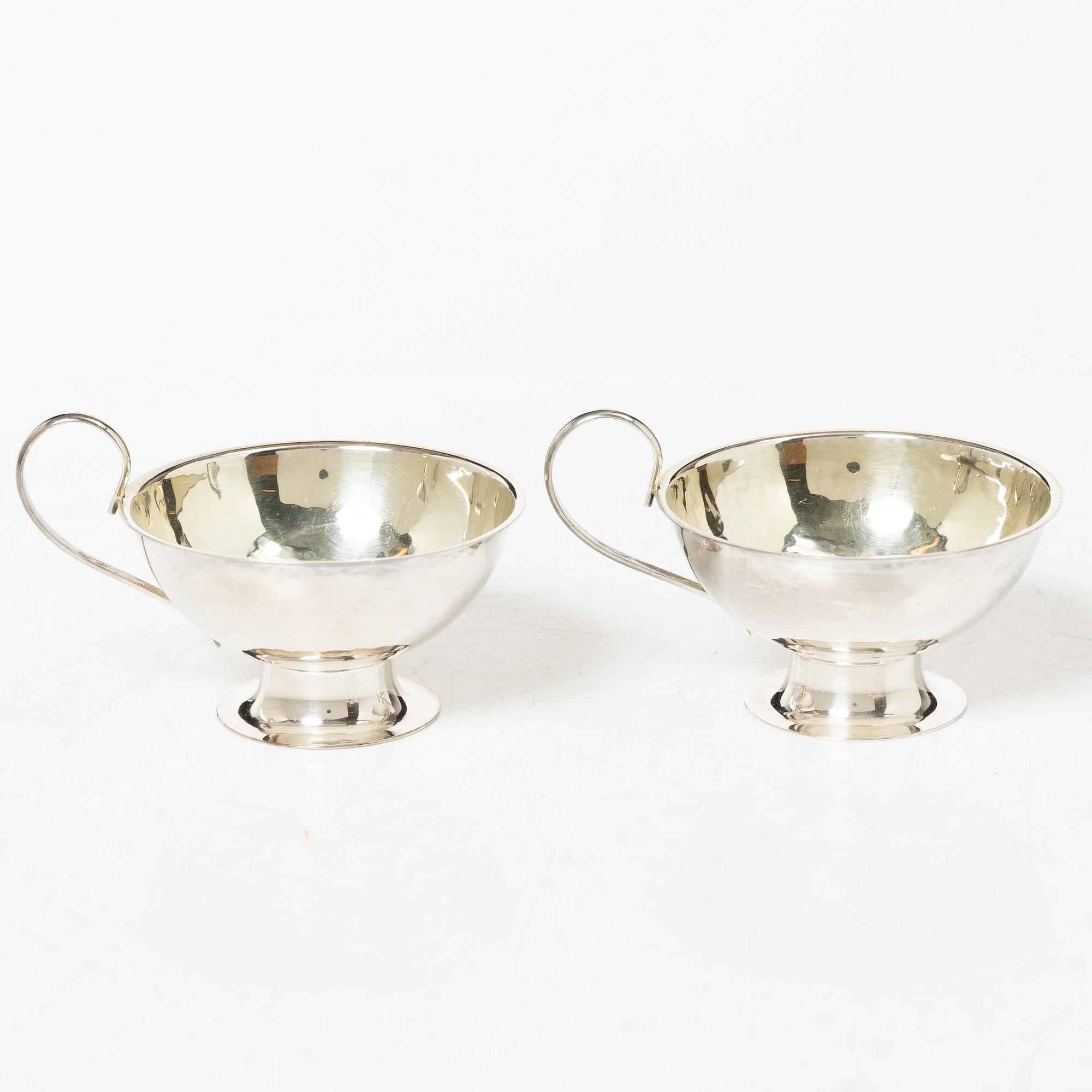 A set of twelve Swedish silver punsch cups, including Ceson, Gothenburg 1989.