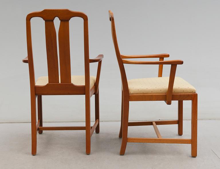 KARMSTOLAR, 1 par, "Ambassadör", Carl Malmsten, Åfors Möbelfabrik, 1900-talets andra hälft.