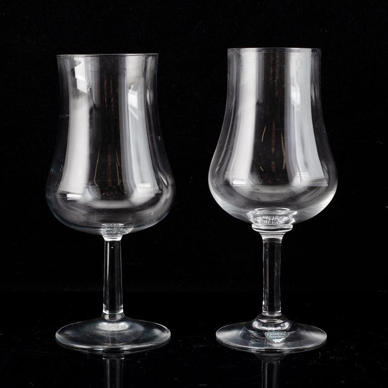 Gunnar Cyrén, 24 'Elixir" wine tasting glasses, Orrefors, Sweden.