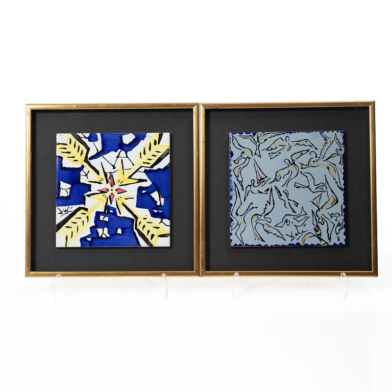 Salvador Dalí, after, six tiles.