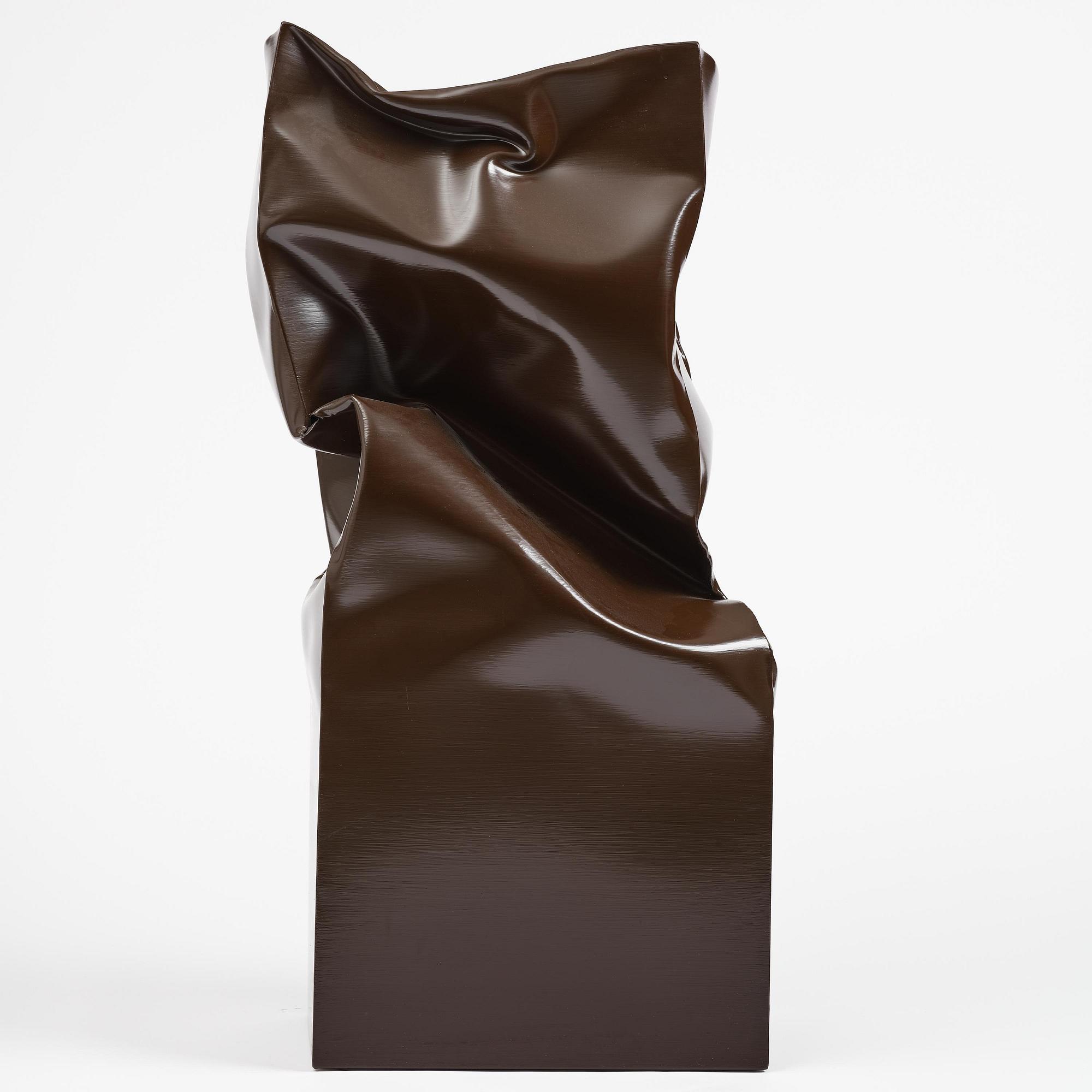 Angela de la Cruz, "Standing Box Large (Brown)".