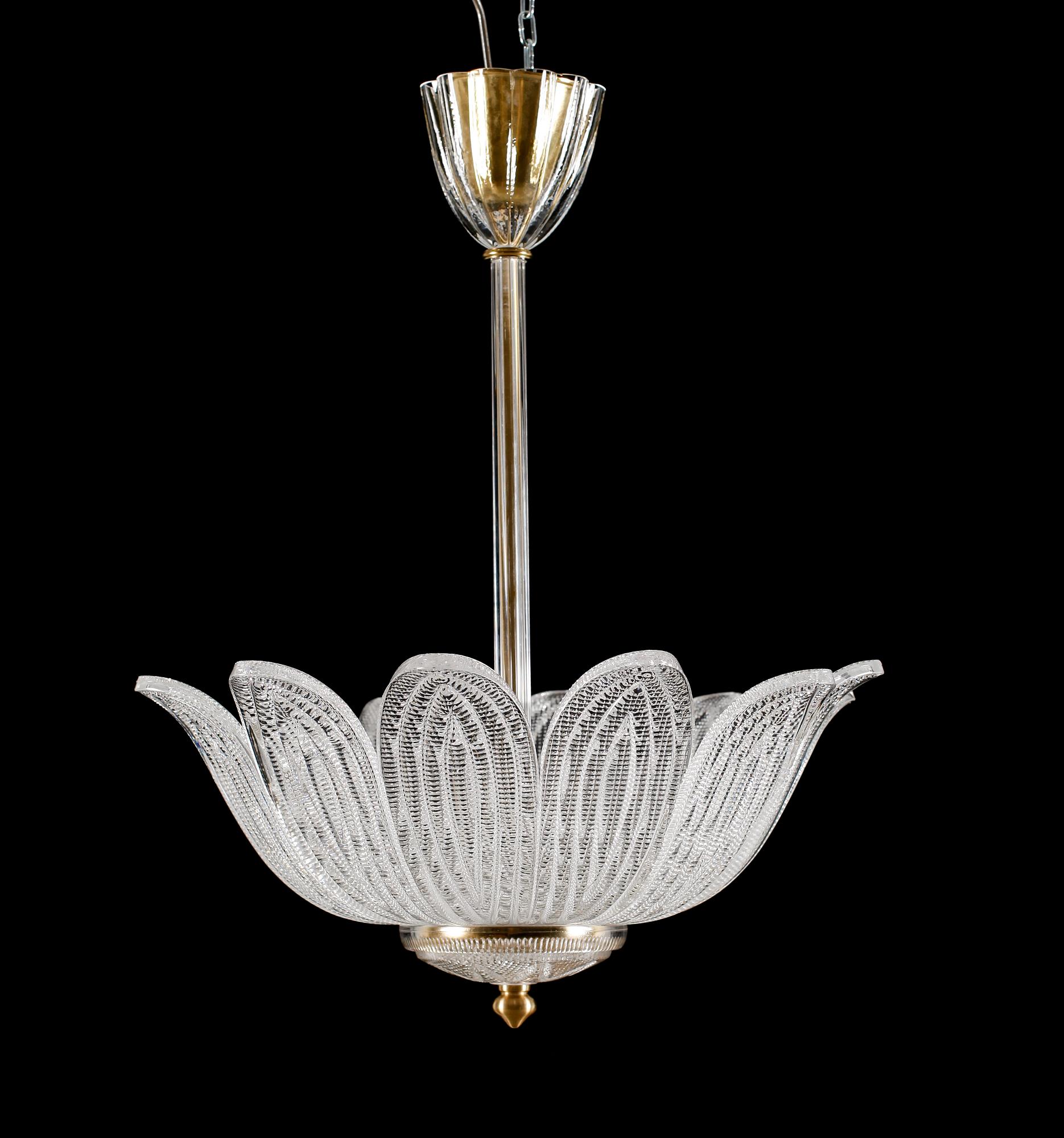 TAKLAMPA, Orrefors, 1900-talets mitt. Höjd 60 cm.