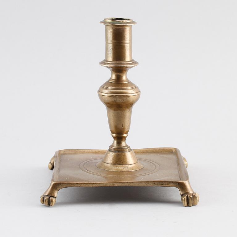 LJUSSTAKE, mässing, barock, 1600-tal.