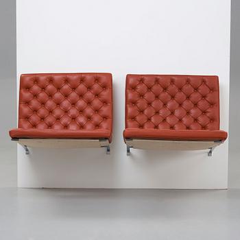 Poul Kjaerholm, fåtöljer, ett par, "PK-26", edition Fritz Hansen.