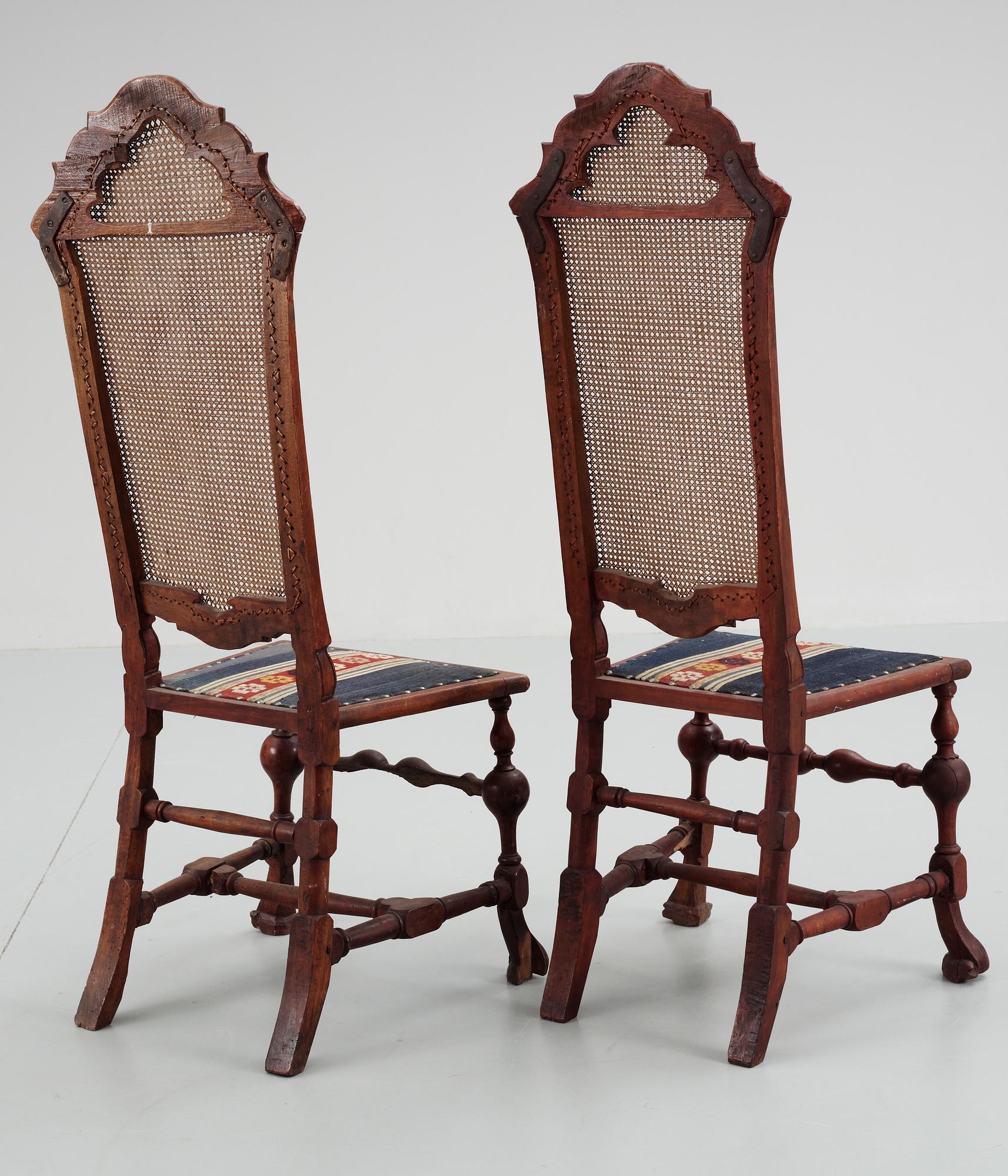 STOLAR, ett par, barock, 1700-tal.