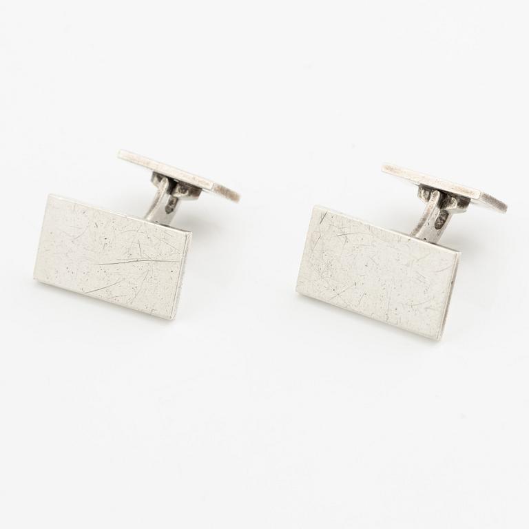 Wiwen Nilsson, a pair of cufflinks, sterling silver, Lund 1974.