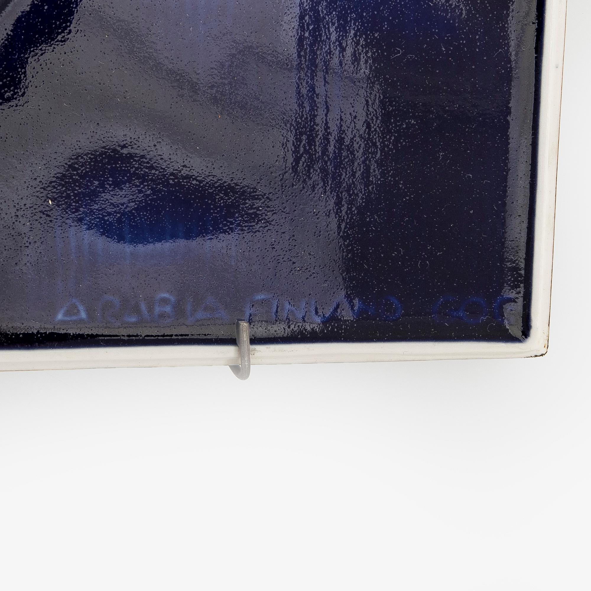 Gunvor Olin-Grönqvist, Wall plaque, ceramic, signed, Arabia.