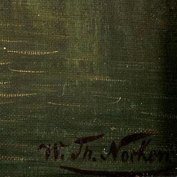 WILHELM THEODOR NOCKEN, tillskriven. Olja på duk sign.