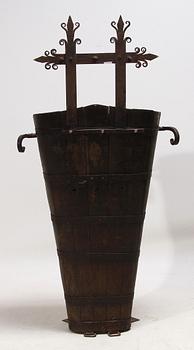 STÄLL/BLOMLÅDA, trä och smidesjärn, 1800-tal.