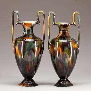 URNOR, ett par, flintgods, Rörstrand, 1800/1900-tal.