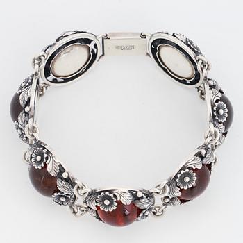 Nils Erik From silver and amber bracelet.