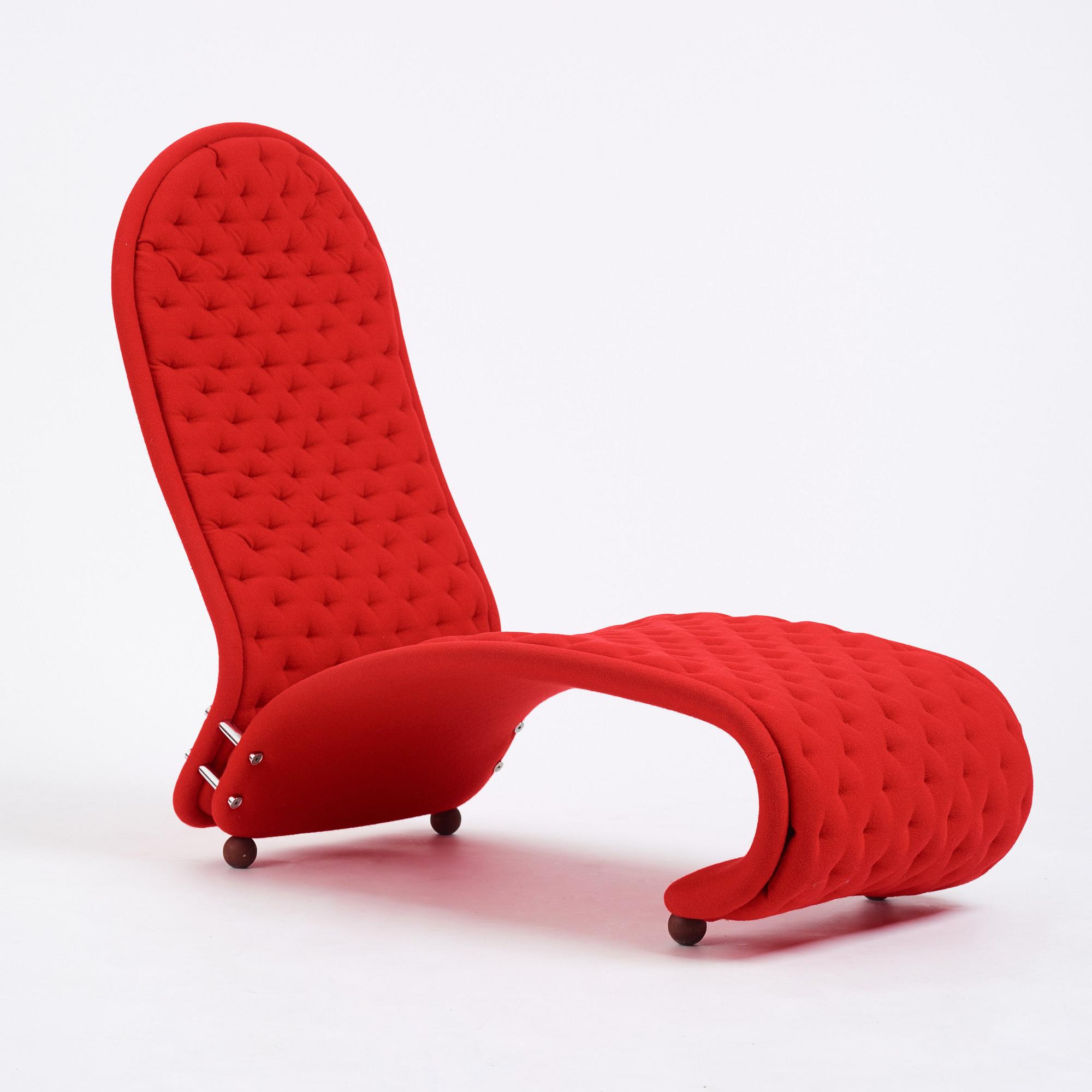 Verner Panton, a high back lounge chair, "System 1-2-3 model K", Fritz Hansen, Denmark, ca 1973.