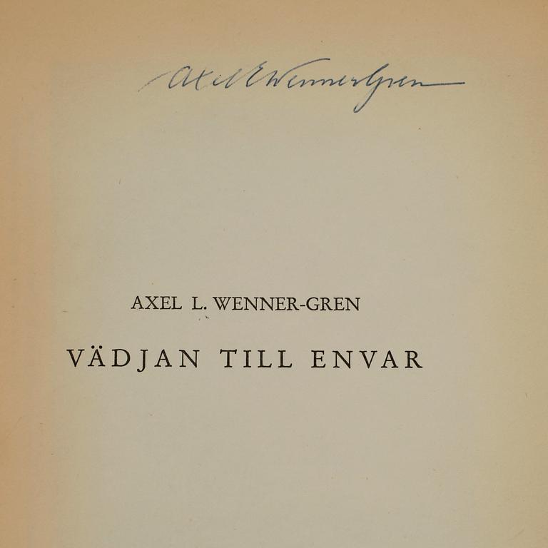 AUTOGRAFER, 9 st, bla C.H. Hermansson, Axel Wenner-Gren och Carl Bildt, egenhändiga.