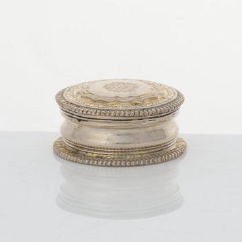 Petter Wirgman, luktdosa, silver, Göteborg (verksam 1733-1739).