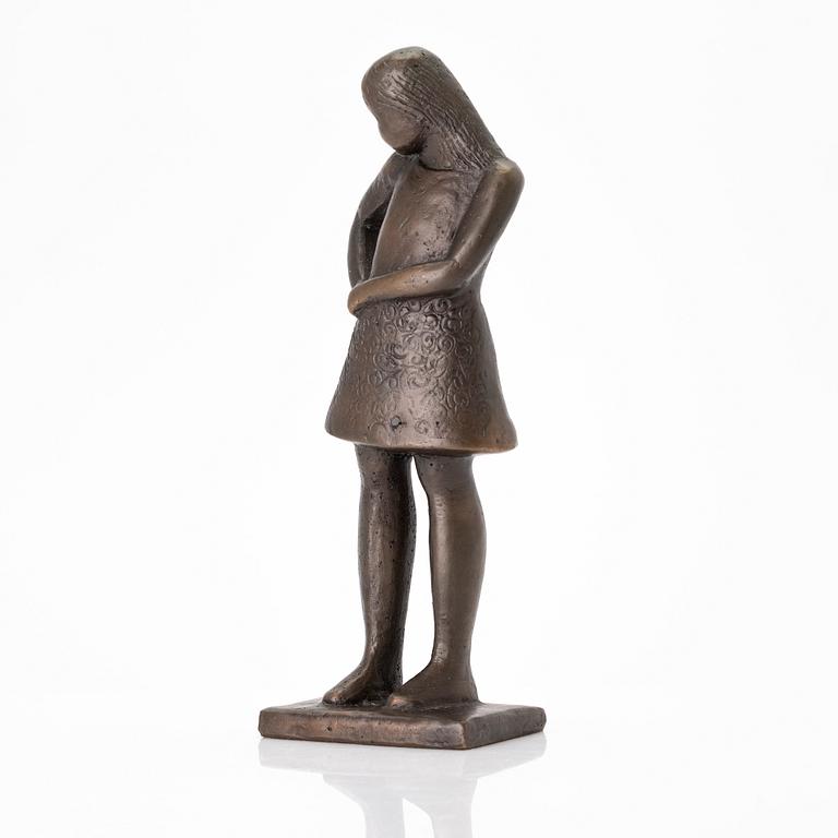 Lisa Larson, skulptur "Tonårsflickan", brons, Scandia Present, ca 1978, nr 611.