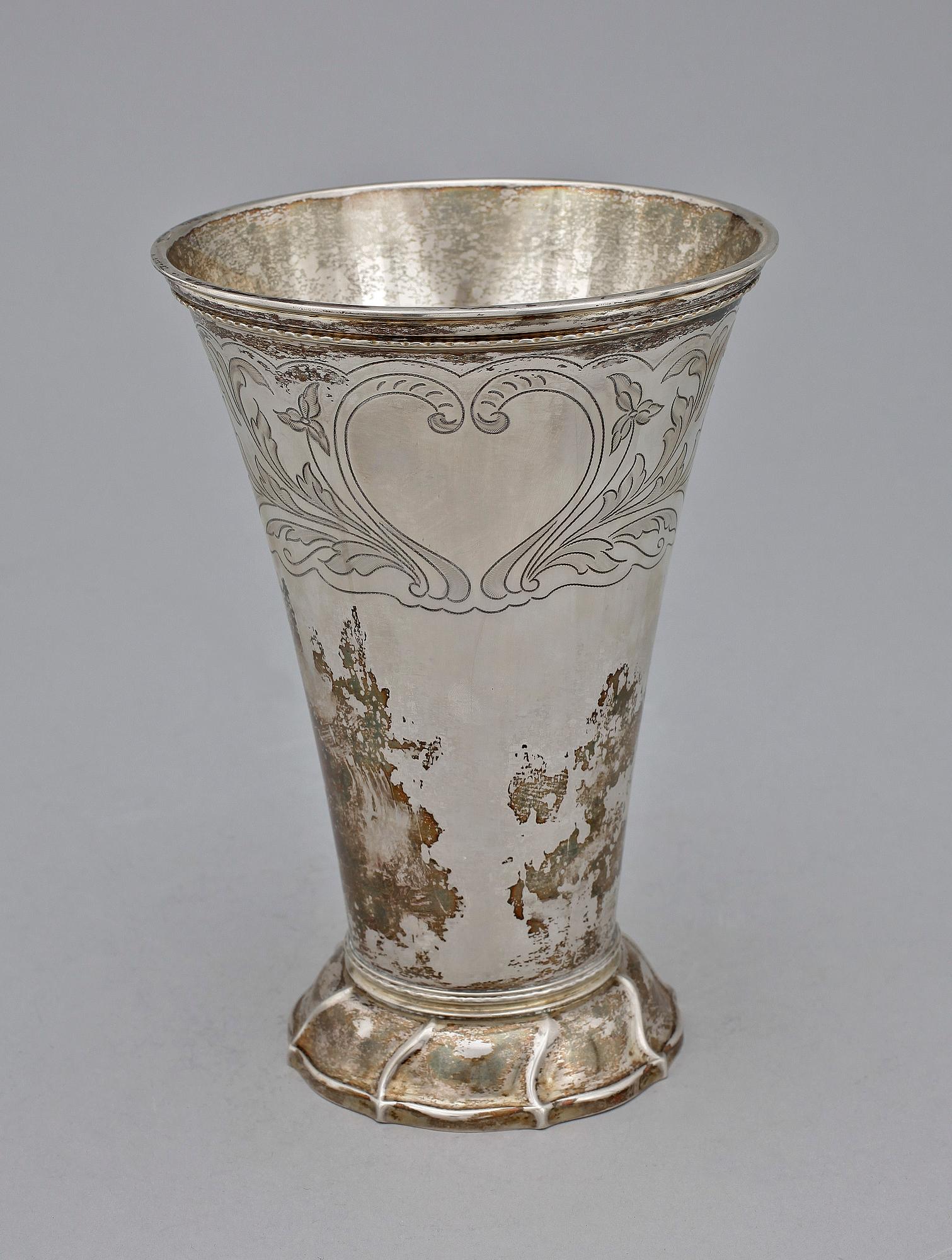 BÄGARE, silver, GAB, Stockholm 1940. Vikt ca 585 g.