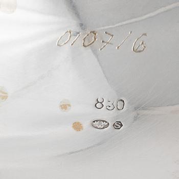 Kaffeservis, 3 delar, silver, rokokostil, svensk importstämpel.