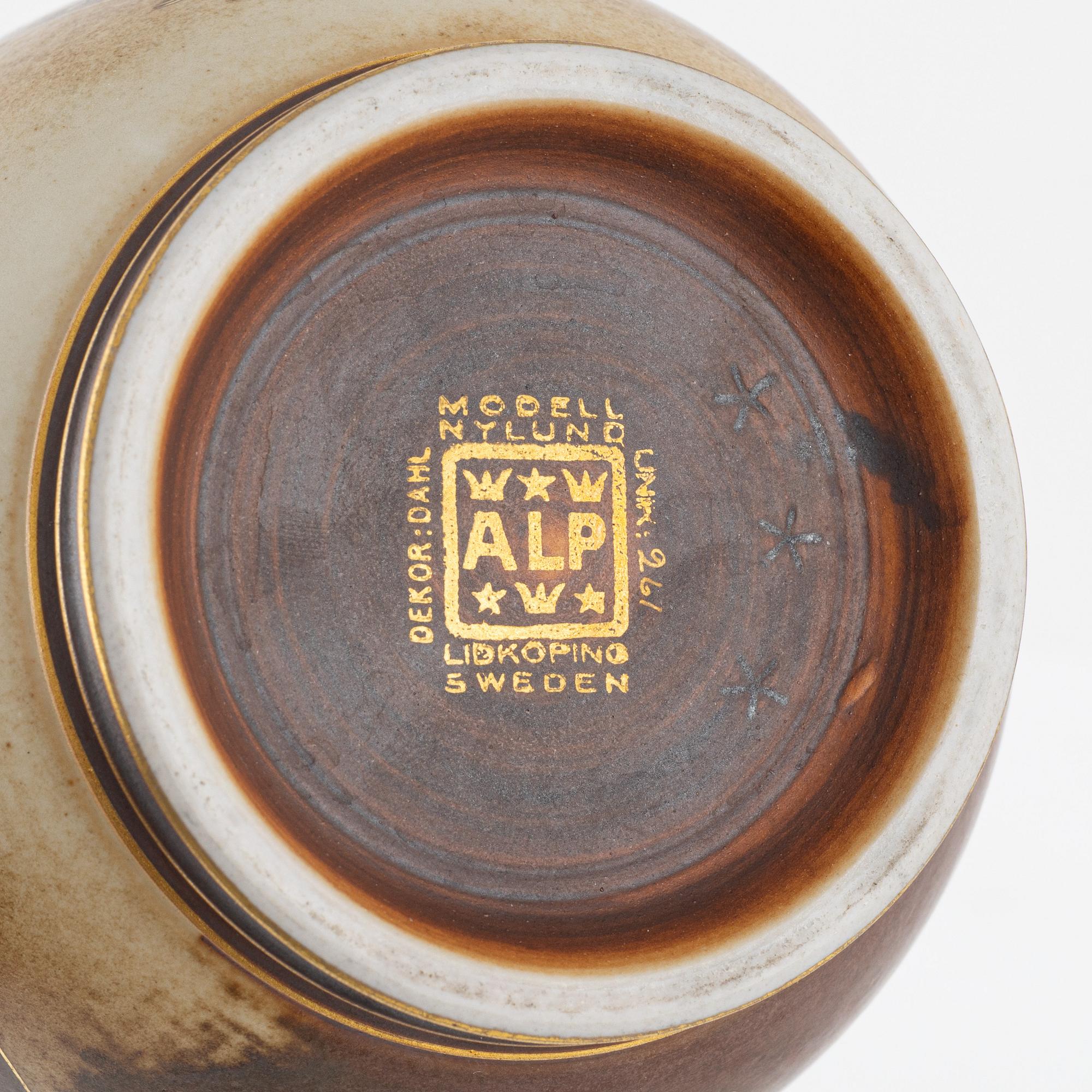 Gunnar Nylund & Oskar Dahl, vas, "Flambé", Alp Lidköping.