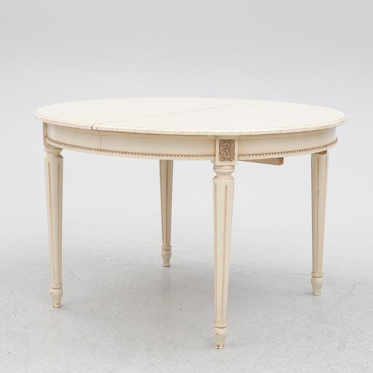 Dining group, 10 pieces, Gustavian style, 20th century.
