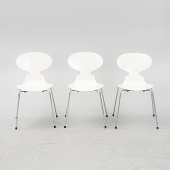 Arne Jacobsen, a set of four 'Myran' chairs, Fritz Hansen, Denmark, mid 20th Century.