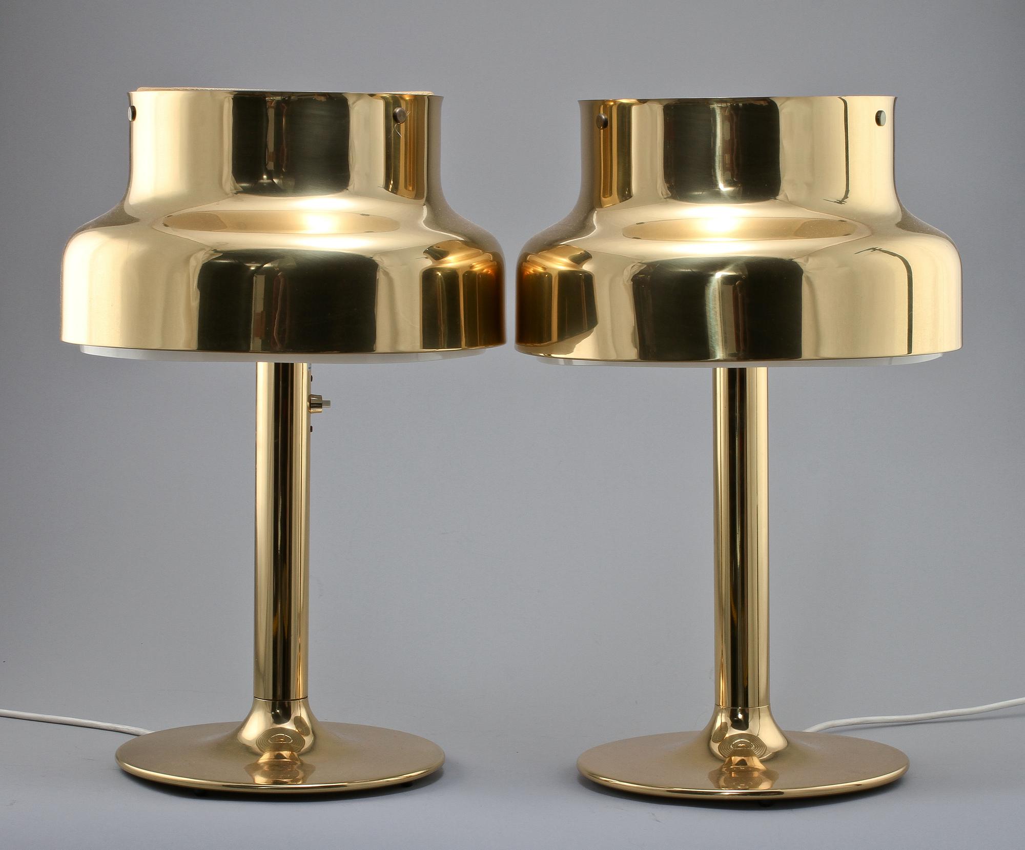 BORDSLAMPOR, ett par, "Bumling", Anders Pehrson Ateljé Lyktan, 1900-talets andra hälft.