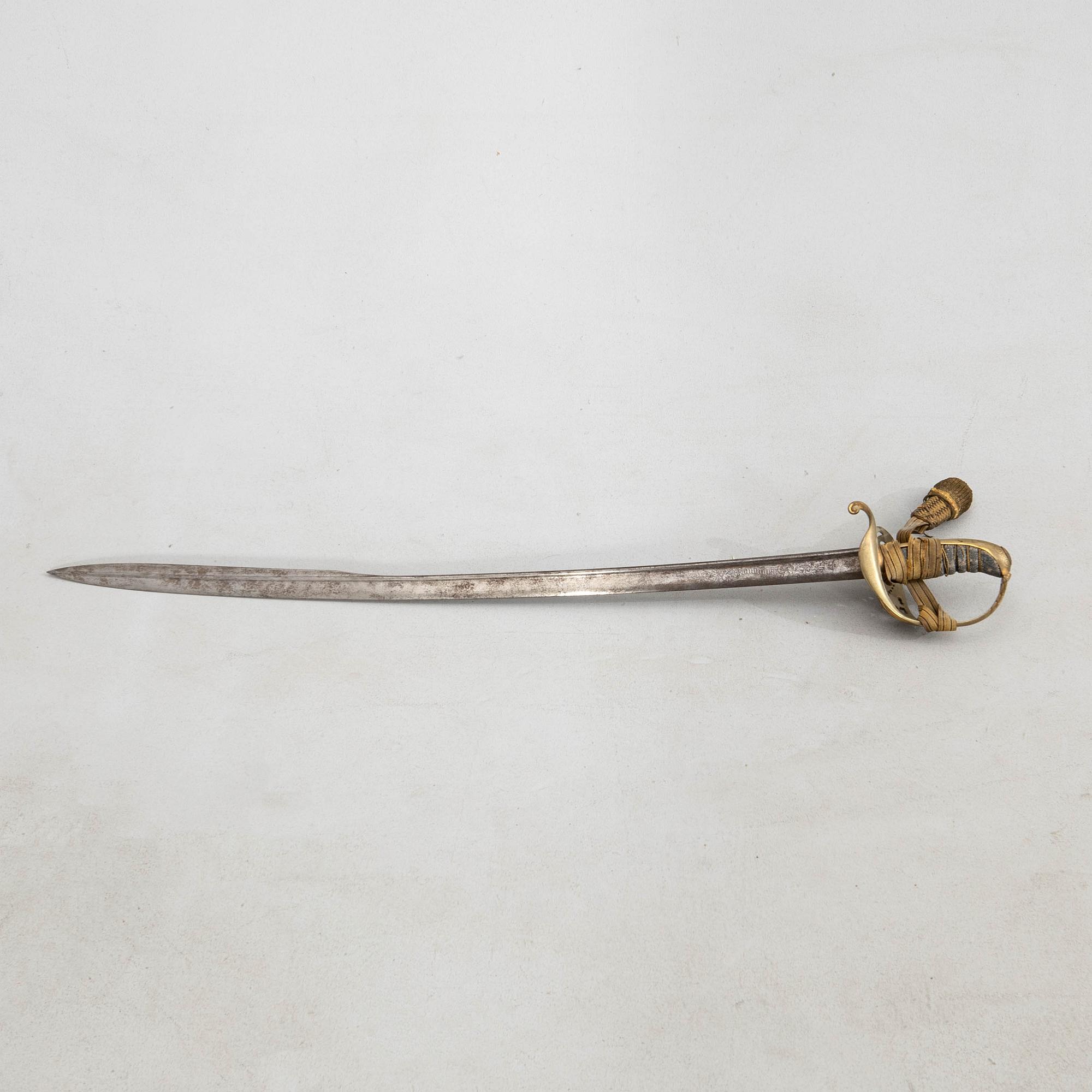 Sabel, svensk, m/1859 för officer, med balja.