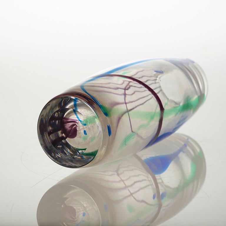 A Vicke Lindstrand 'Abstracta' glass vase, Kosta 1950's-60's.