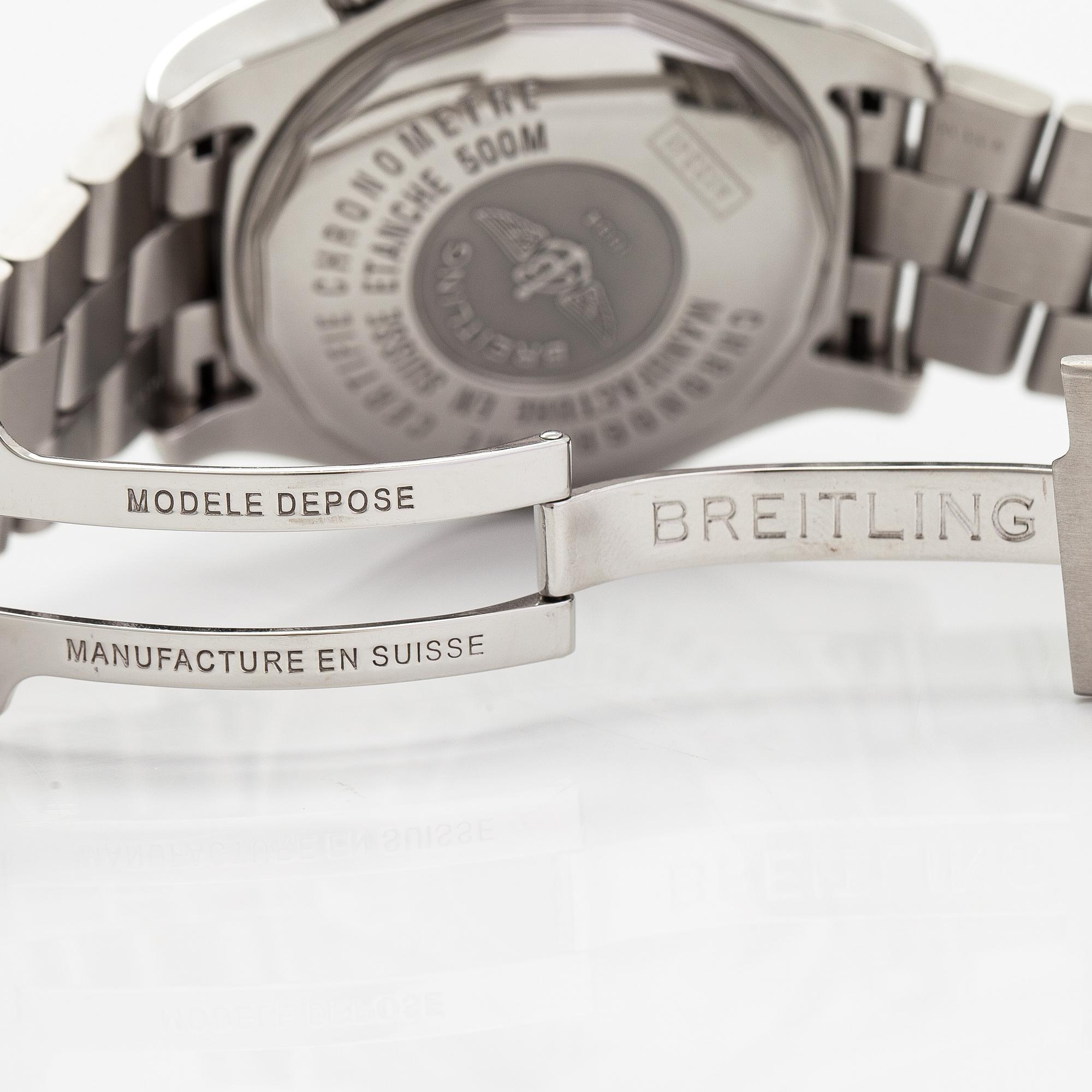 Breitling, Superocean, chronometre, 500m, wristwatch, 44 mm.