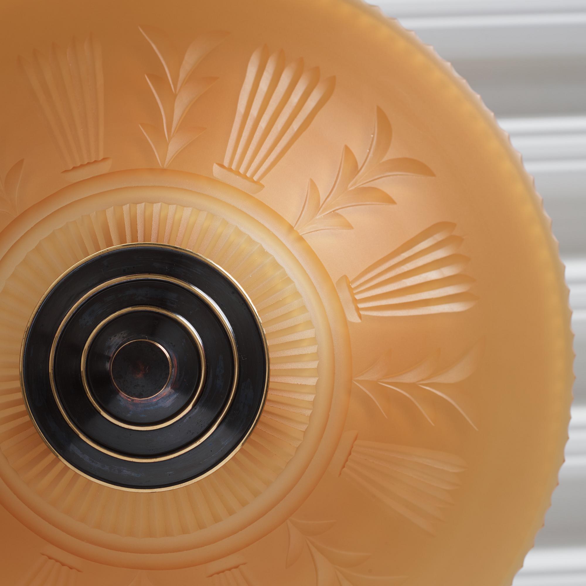 Edward Hald, a ceiling lamp,Orrefors 1920s-1930s.