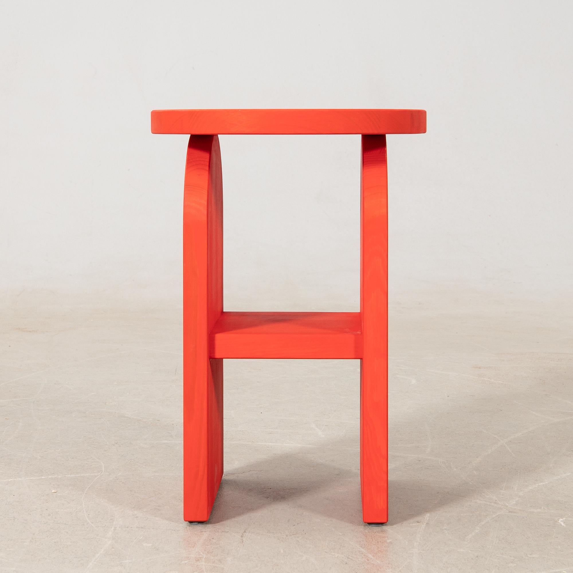 Sami Kallio, stool/table, "Arc", no. 1, prototype, made by Sami.