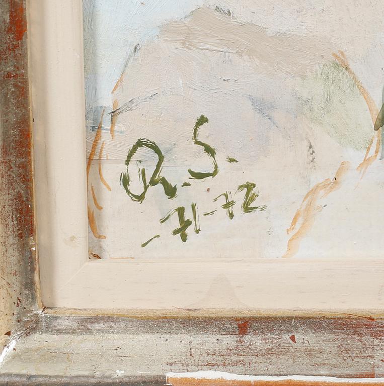 RAGNAR SANDBERG, oil on panel, signed and dated -71 and -72.