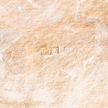 A Russian silver and niello cigarette case, assay master  Lev Fridrikhovitch Oleks, Moscow 1889.