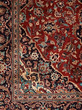 A rug, Old, silk Kashan, ca 224 x 138,5 cm.