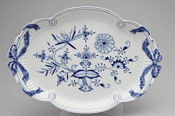 PARTI PORSLIN, 10 delar, 'Lökmönstret', Meissen, 1900-tal.