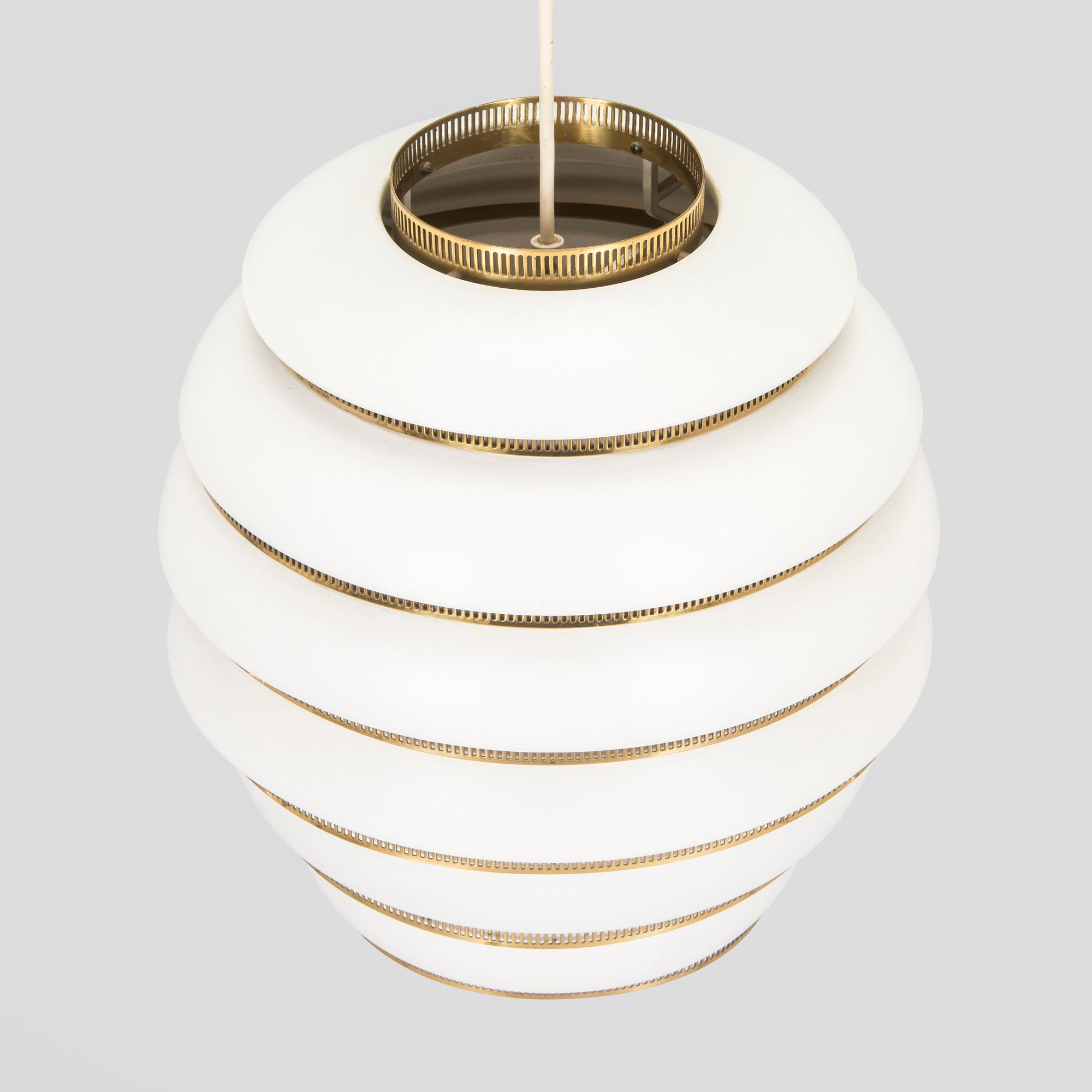 Alvar Aalto, a pendant lamp A332, 'Beehive' for Valaistustyö.