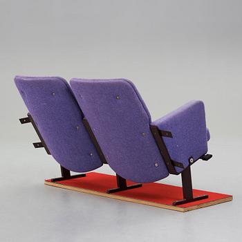 HANS J WEGNER, a pair of "GE30", cinema chairs, Getama, Denmark 1970's.