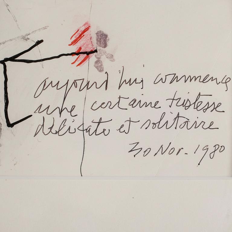 JAMES COIGNARD, blandteknik, signerad, daterad 30 nov 1980.