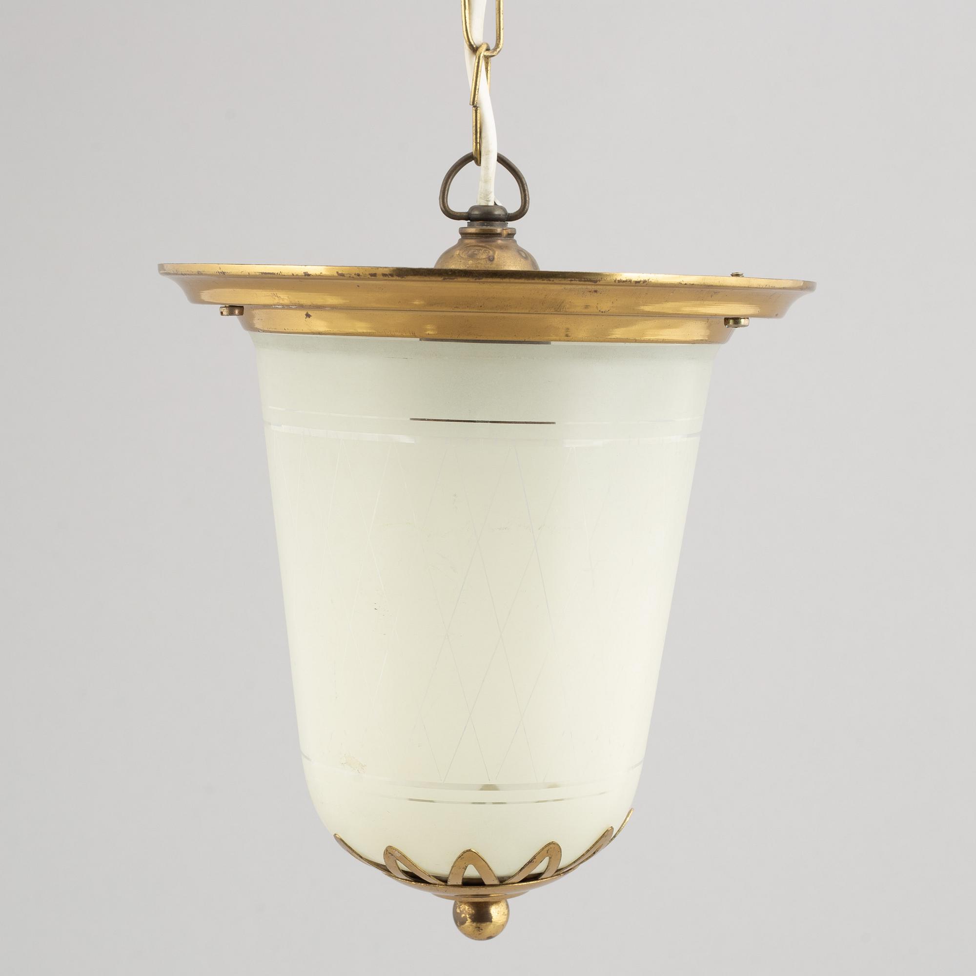 A Swedish Modern ceiling lamp, 1940's.