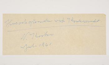 Inge Schiöler, Houses and greenery by Kostersundet.