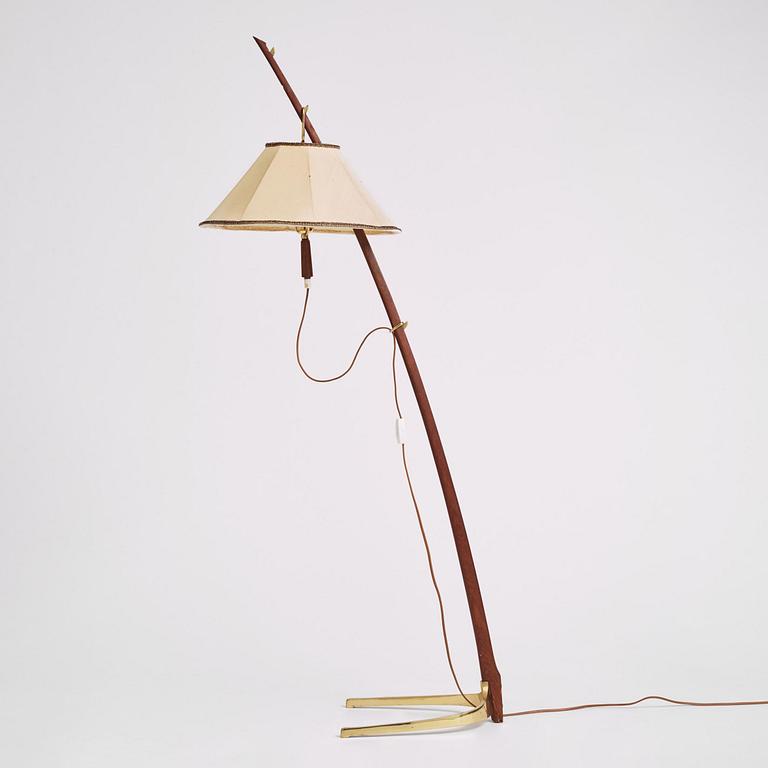 Floor lamp, J. T. Kalmar (1884-1968), model 2076, 'Dornstab', Vienna, Austria, mid-20th Century.