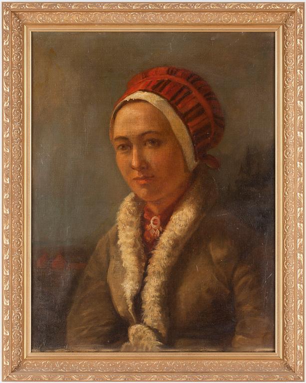 OKÄND KONSTNÄR, olja på duk, osign 1800/1900-tal.