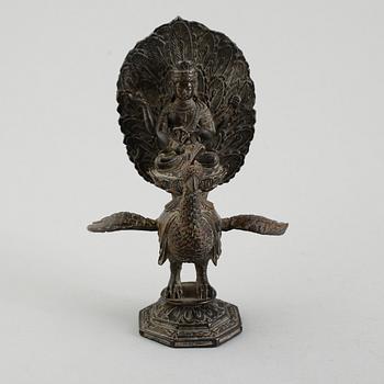 FIGUR, brons, Buddha, Kina, sannolikt 1800-tal.