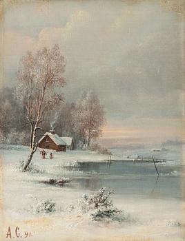 25. Aleksei Kondratevich Savrasov, COAST DURING WINTER.