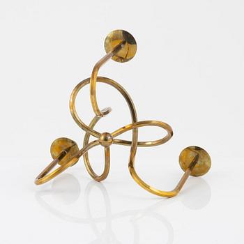 Josef Frank, kandelaber, mässing, "Vänskapsknuten", Firma Svenskt Tenn.